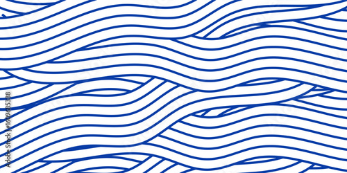 Wide abstract background with blue colored pasta. Vector.
