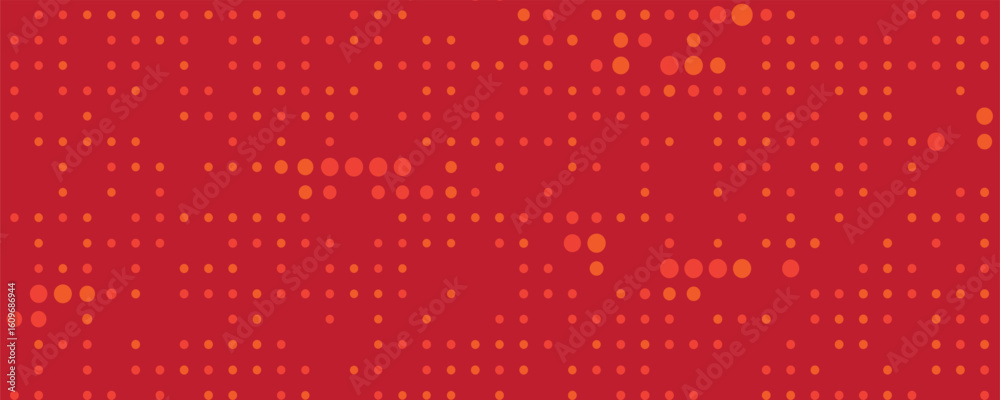 Vector Red Tech Finance Fintech Background. Abstract Pixel Pattern. Digital Business Technology or Science Research Presentation Backdrop.