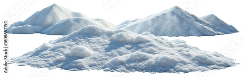 White powdery substance mounds resembling snow or salt in abstract formation background image