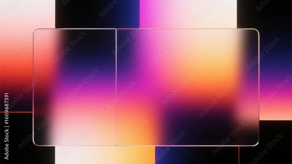 Fototapeta premium Abstract Gradient Background with Blurred Colorful Rectangles