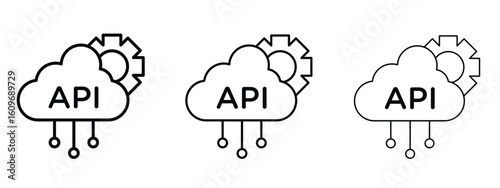 API icon linear style sign for mobile concept and web design.