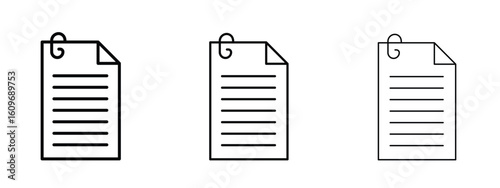 Assignment icon linear style sign for mobile concept and web design.