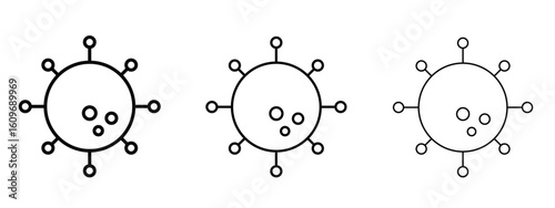 Bacteria icon linear style sign for mobile concept and web design.