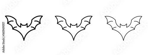 Bat icon linear style sign for mobile concept and web design.