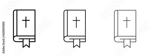 Bible icon linear style sign for mobile concept and web design.