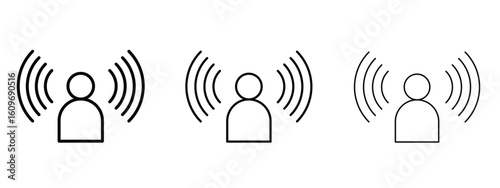 Brand awareness icon linear style sign for mobile concept and web design.