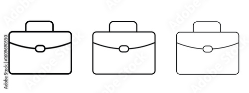 Briefcase icon linear style sign for mobile concept and web design.