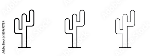 Cactus icon linear style sign for mobile concept and web design.