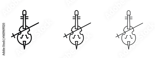 Cello icon linear style sign for mobile concept and web design.