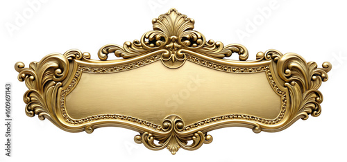 Elegant vintage gold frame with intricate design and baroque style for luxurious decor display
