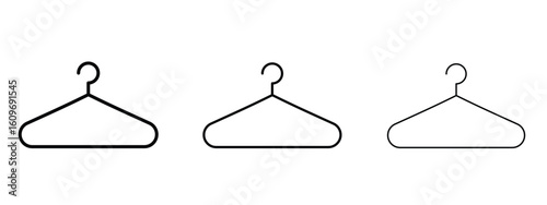 Clothes hanger icon linear style sign for mobile concept and web design.