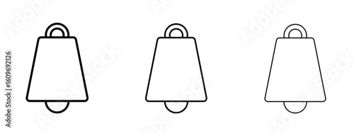 Cowbell icon linear style sign for mobile concept and web design.
