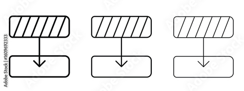 Diagram next icon linear style sign for mobile concept and web design.