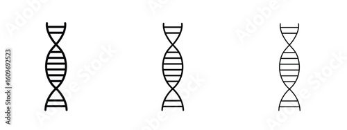 DNA icon linear style sign for mobile concept and web design.