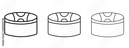 Drum steelpan icon linear style sign for mobile concept and web design.