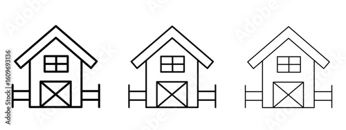 Farm icon linear style sign for mobile concept and web design.