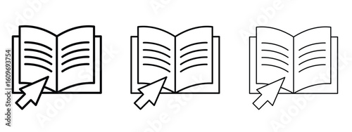 Guide icon linear style sign for mobile concept and web design.
