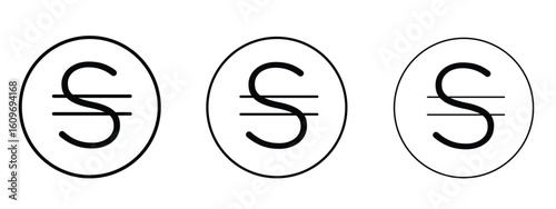 Hryvnia icon linear style sign for mobile concept and web design.