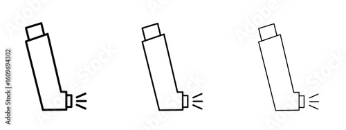 Inhaler icon linear style sign for mobile concept and web design.