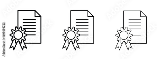 License icon linear style sign for mobile concept and web design.