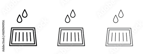 Manhole icon linear style sign for mobile concept and web design.