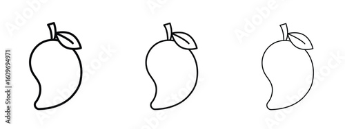 Mango icon linear style sign for mobile concept and web design.