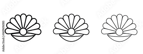 Pearl icon linear style sign for mobile concept and web design.