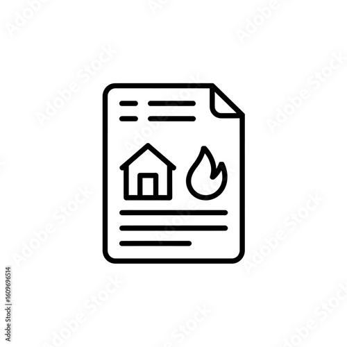 Home insurance document outlining fire coverage and protection plans for homeowners