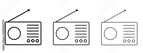 Radio icon linear style sign for mobile concept and web design.