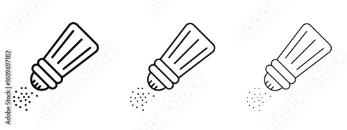 Salt shaker icon linear style sign for mobile concept and web design.