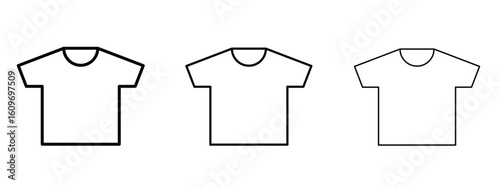 Shirt icon linear style sign for mobile concept and web design.