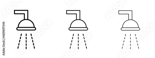 Shower icon linear style sign for mobile concept and web design.