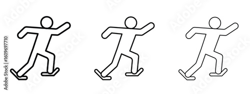 Skating icon linear style sign for mobile concept and web design.