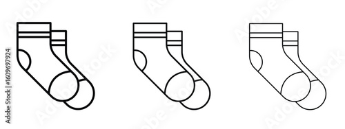 Socks icon linear style sign for mobile concept and web design.