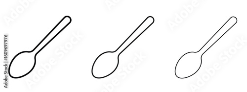 Spoon icon linear style sign for mobile concept and web design.