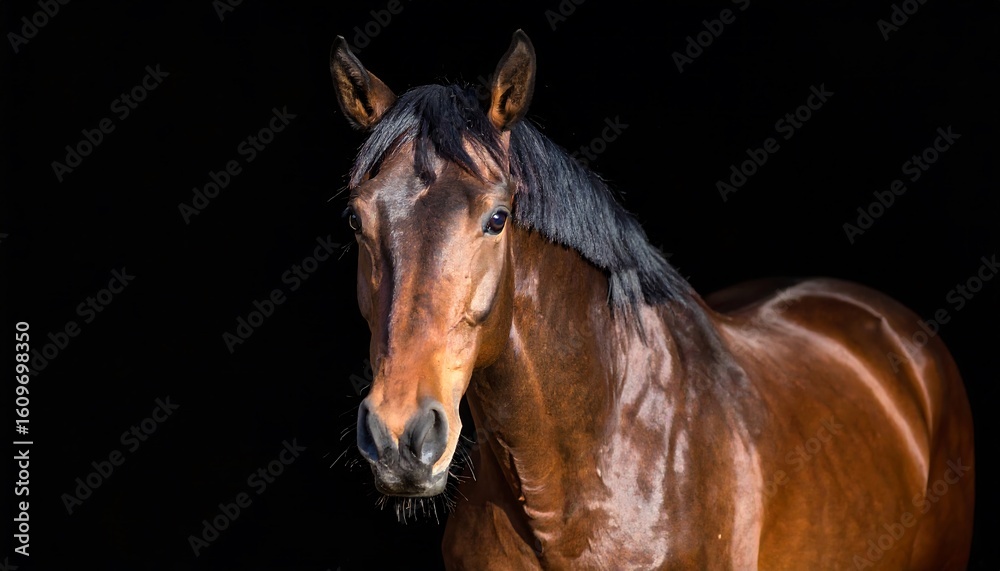 Obraz premium Close-up portrait of a brown horse (2)