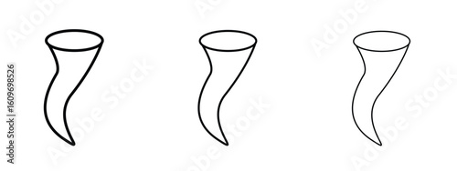 Tornado icon linear style sign for mobile concept and web design.