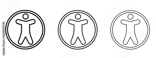 Universal access icon linear style sign for mobile concept and web design.