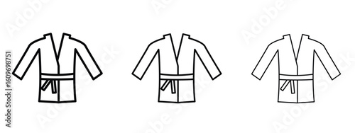 Uniform martial art icon linear style sign for mobile concept and web design.