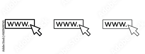 Url icon linear style sign for mobile concept and web design.