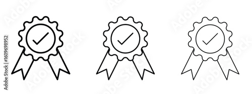 Warranty icon linear style sign for mobile concept and web design.