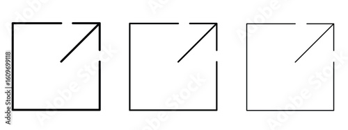 Window Maximize icon linear style sign for mobile concept and web design.