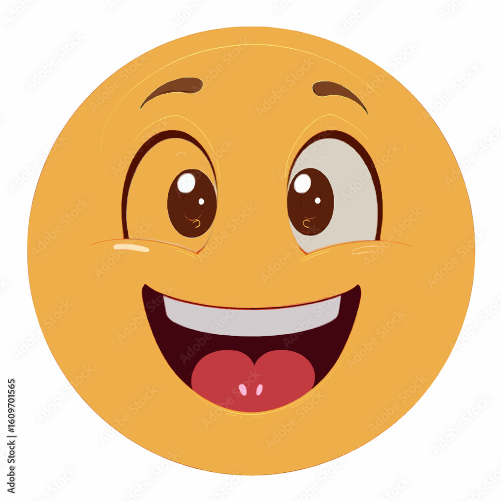 Fototapeta premium Happy smiling face with smile