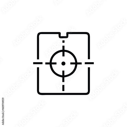Outline target crosshairs icon on goal focus