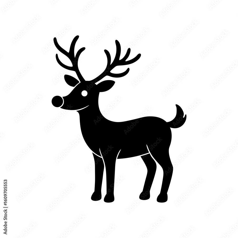 Fototapeta premium deer silhouette vector illustration