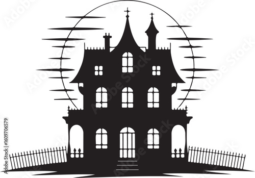 Halloween House Vector Art