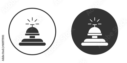 Bell concierge icon symbol sign in solid style.