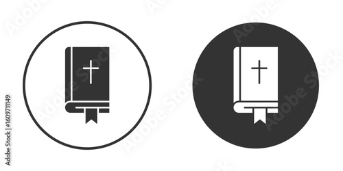 Bible icon symbol sign in solid style.