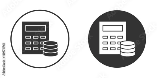 Budget icon symbol sign in solid style.