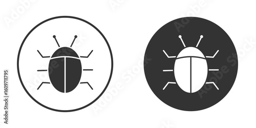 Bugs icon symbol sign in solid style.